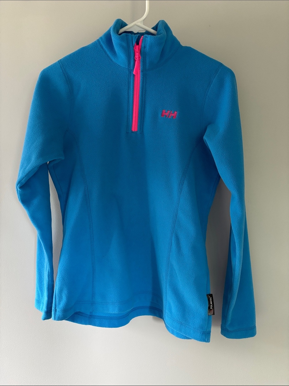 Helly Hansen Bright Blue Fleece Half-Zip with Pink Trim